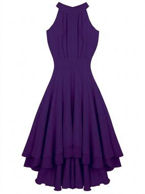 ☔️🩵NWT Purple Halter Neck Sleeveless Dress Size 4